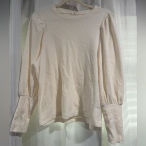Madewell Cream Long Sleeve Women's Top